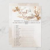 我々は真摯に待つことができスクランブルされていない赤ちゃんシャワーゲーム 招待状 (正面/裏面)