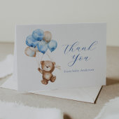 我々は真摯に待つことができテディベア感謝のノートカード サンキューカード