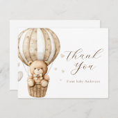 我々は真摯に待つことができテディベア感謝のノートカード サンキューカード (正面/裏面)