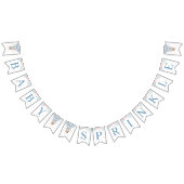 我々は真摯に待つことができ男の子の双子のベビー散水 バンティングフラッグ (全)