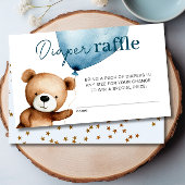 我々は真摯に待つ男の子のシャワーおむつラッフル エンクロージャーカード