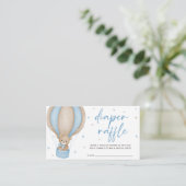 我々は真摯に待つ男の子のシャワーおむつラッフル エンクロージャーカード (スタンド正面)