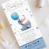 我々は真摯に待つ男の子の赤ちゃんシャワーおむつラッフル 招待状