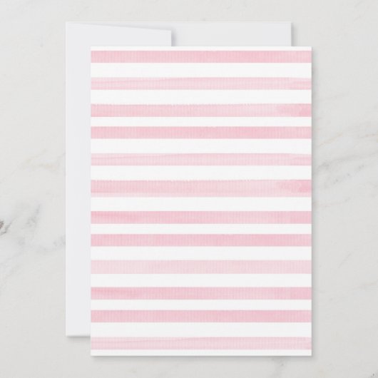 我々は真珠のように待つことができるツインガールベビー散水 招待状 (裏面)