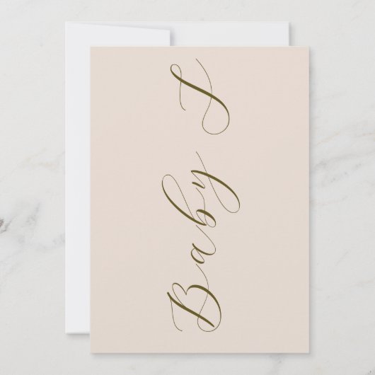 我々は真珠のように待つことができるテディベアバルーン赤ちゃんシャワー 招待状 (裏面)