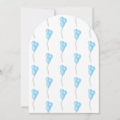 我々は真珠のように待つことができるテディベア赤ちゃんシャワーアーチ 招待状 (裏面)