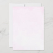 我々は真珠のように待つことができるテディベア赤ちゃんシャワーピンク 招待状 (裏面)