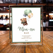 我々は真珠のように待つことができるテディベア赤ちゃんシャワーmom-osa ポスター