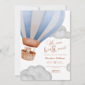 我々は真珠のように待つことができる男の子の赤ちゃんシャワー招待状 招待状 (裏面)