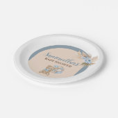 我々は真珠のように待つことができ男の子のシャワー紙プレート ペーパープレート (アングル)