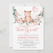 我々は真珠待機女の子の赤ちゃんシャワー招待状 招待状 (正面)