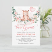 我々は真珠待機女の子の赤ちゃんシャワー招待状 招待状 (スタンド正面)