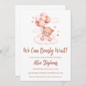 我々は真珠待機女の子の赤ちゃんシャワー招待状 招待状 (正面/裏面)