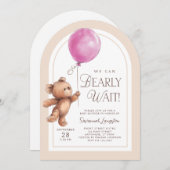 我々は真珠待機女の子の赤ちゃんシャワー招待状 招待状 (正面/裏面)