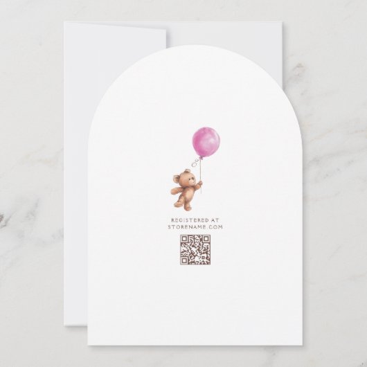 我々は真珠待機女の子の赤ちゃんシャワー招待状 招待状 (裏面)