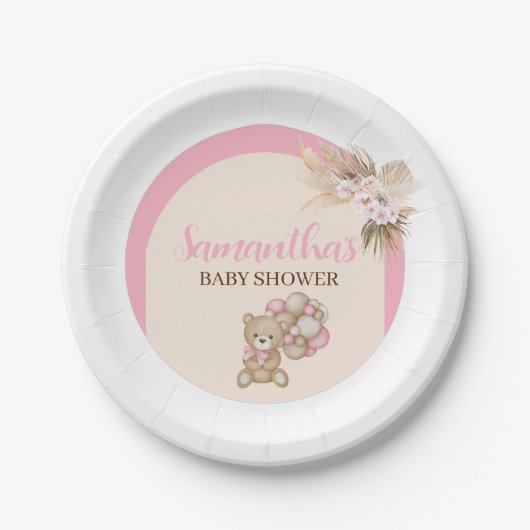 我々は真珠待機女の子ベイビーシャワー紙プレート ペーパープレート (正面)