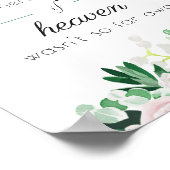 我々は知っているここで水色のフローラ緑 ポスター (角)