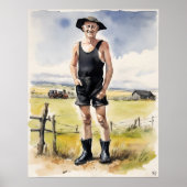 我々は知らないどのように幸運である – 水色のプリント ポスター (正面)