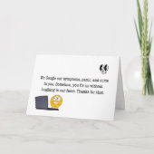 我々は私たちの症状をグーグルし、あなたは私たちの愚かさを修正する サンキューカード (正面)