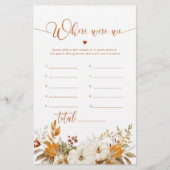 我々は秋ブライダルシャワーゲーム (正面)