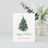 我々は移動した、クリスマスツリー金ゴールドスターズホリデー 案内ポストカード (スタンド正面)