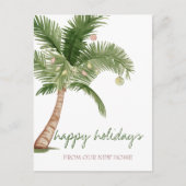 我々は移動した，クリスマスパームツリーボール 案内ポストカード (正面)