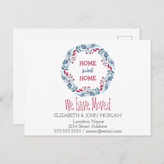我々は移動した，リース，ホームスイートホーム 案内ポストカード (正面/裏面)