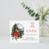 我々は移動した、ヴィンテージツリー小さな女の子 案内ポストカード (スタンド正面)