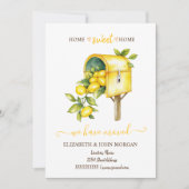 我々は移動した，ヴィンテージメールボックスのレモン，ウッド (正面)