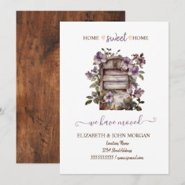 我々は移動した，ヴィンテージメールボックスの花，木材