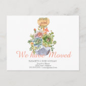 我々は移動した，多肉植物，ホーム甘いホーム 案内ポストカード (正面)