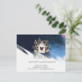 我々は移動した，木造の家，ブラシのストローク新しいアドレス 案内ポストカード (スタンド正面)