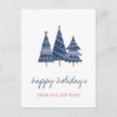 我々は移動した，青いクリスマスツリーの休日 案内ポストカード (正面)
