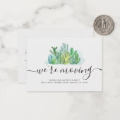 我々は移動している水色のCactiアドレス変更ノート ノートカード (正面/裏面インサイチュ)