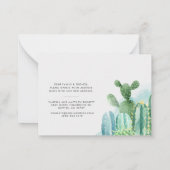 我々は移動している水色のCactiアドレス変更ノート ノートカード (裏面)