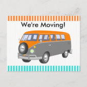 我々は移動している、レトロなバンポストカード 案内ポストカード (正面)