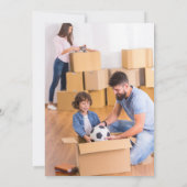 我々は移動し、我々の永遠に家の発表カードを見つけた 招待状 (裏面)