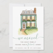 我々は移動し、我々の永遠に家の発表カードを見つけた 招待状 (正面)