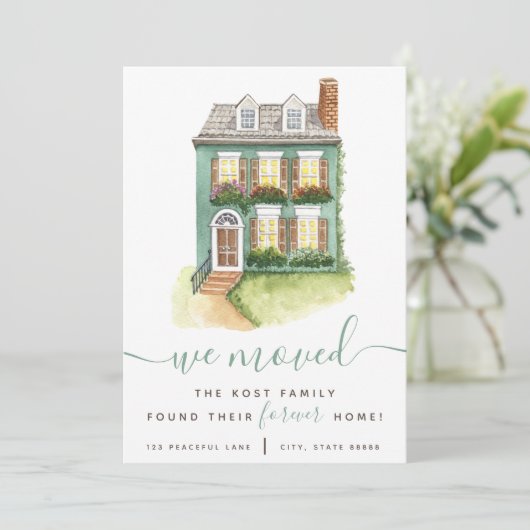 我々は移動し、我々の永遠に家の発表カードを見つけた 招待状 (スタンド正面)