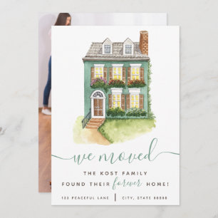 我々は移動し、我々の永遠に家の発表カードを見つけた 招待状