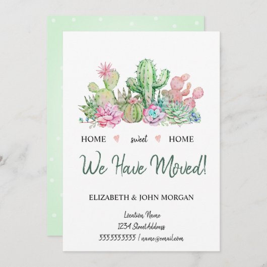 我々は移動し、水色の花は多肉植物 (正面/裏面)