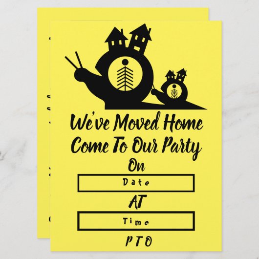 我々は移動カタツムイルハウス引越しホーム発表 案内状 (正面/裏面)