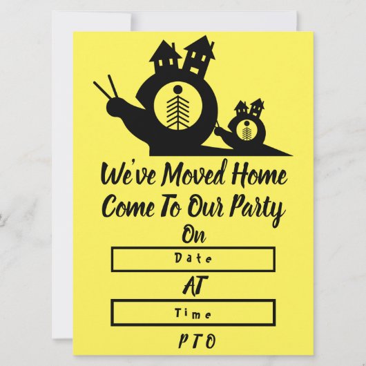 我々は移動カタツムイルハウス引越しホーム発表 案内状 (正面)