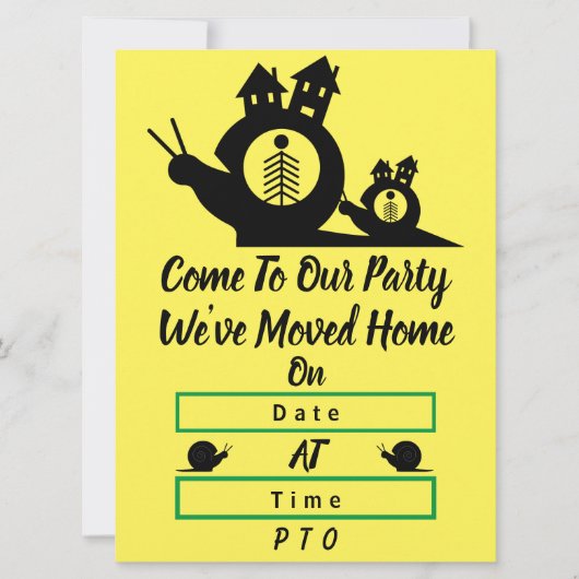 我々は移動カタツムイルハウス引越しホーム発表 案内状 (正面)