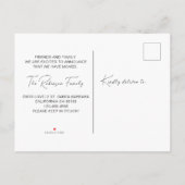 我々は移動タイポグラフィスクリプト新しいホーム移動 案内ポストカード (裏面)