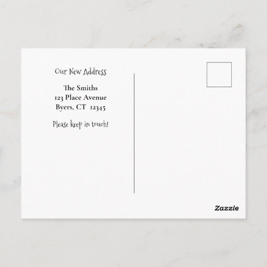 我々は移動中だ!ヴィンテージワゴンファミリ ポストカード (裏面)