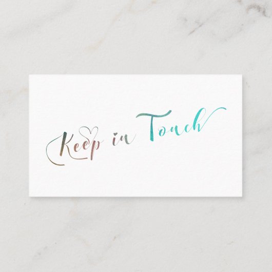 "我々は移動"/手描き家のティール(緑がかった色)水色 名刺 (裏面)