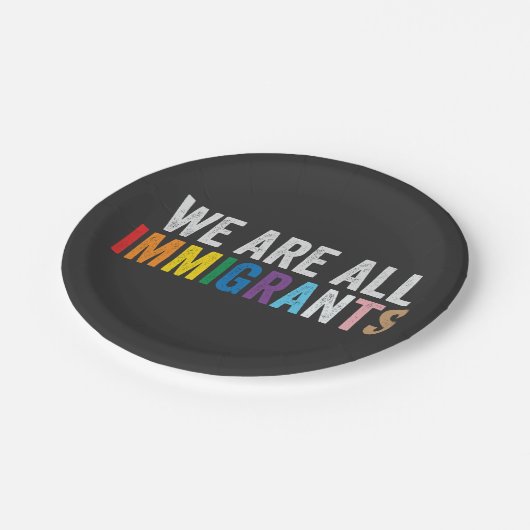我々は移民たちLGBTのレインボーアライアンスの仲間 ペーパープレート (アングル)