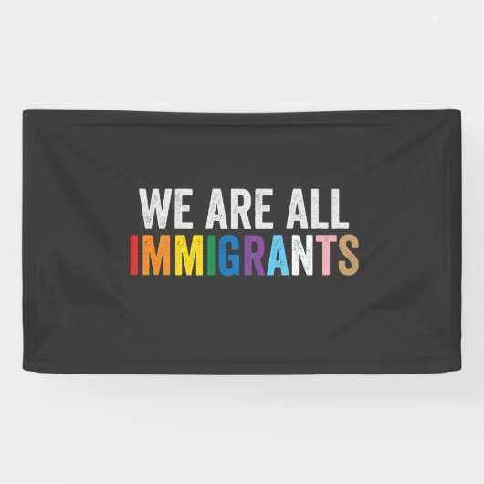 我々は移民たちLGBTのレインボーアライアンスの仲間 横断幕 (横)