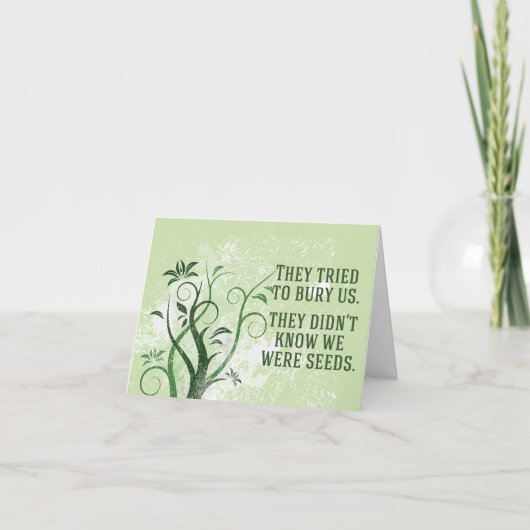 我々は種の感動的引用文 ノートカード (正面)